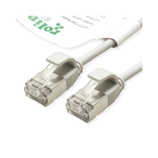 ROLINE GREEN CAVO DI RETE U/FTP DATACENTER PATCHCORD CAT.6A/CLASS EA, LSOH/TPE, SLIM, GRIGIO, 0.3M