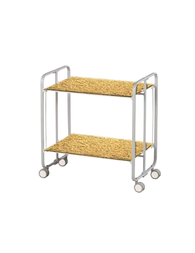 Carrello da cucina pieghevole grigio con ruote BAUHAUS 2 ripiani