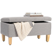 Poltrona con pouf e contenitore ¨C Minimal ¨C Grigio chiaro