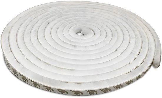 Blocco risonanza - Protezione da vento e neve - Autoadesivo - Bianco - Riduzione del rumore - Risparmio energetico - Adatto per porte scorrevoli - Colore bianco.