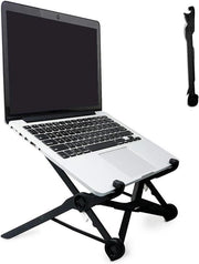 Supporto Portatile per Laptop Pieghevole Adattabile Ergonomico Compattabile Ventilato per Laptop Principali - Nero