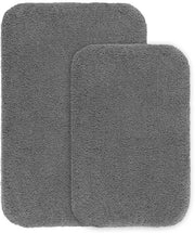 Matte anti-slip, 2-pack, mat, matrice di gomma, mat, matrice di gomma morbida, matrice di microfibra impermeabile, superassorbente, lavabile a macchina - 40 x 60 cm e 50 x 80 cm (grigio scuro)