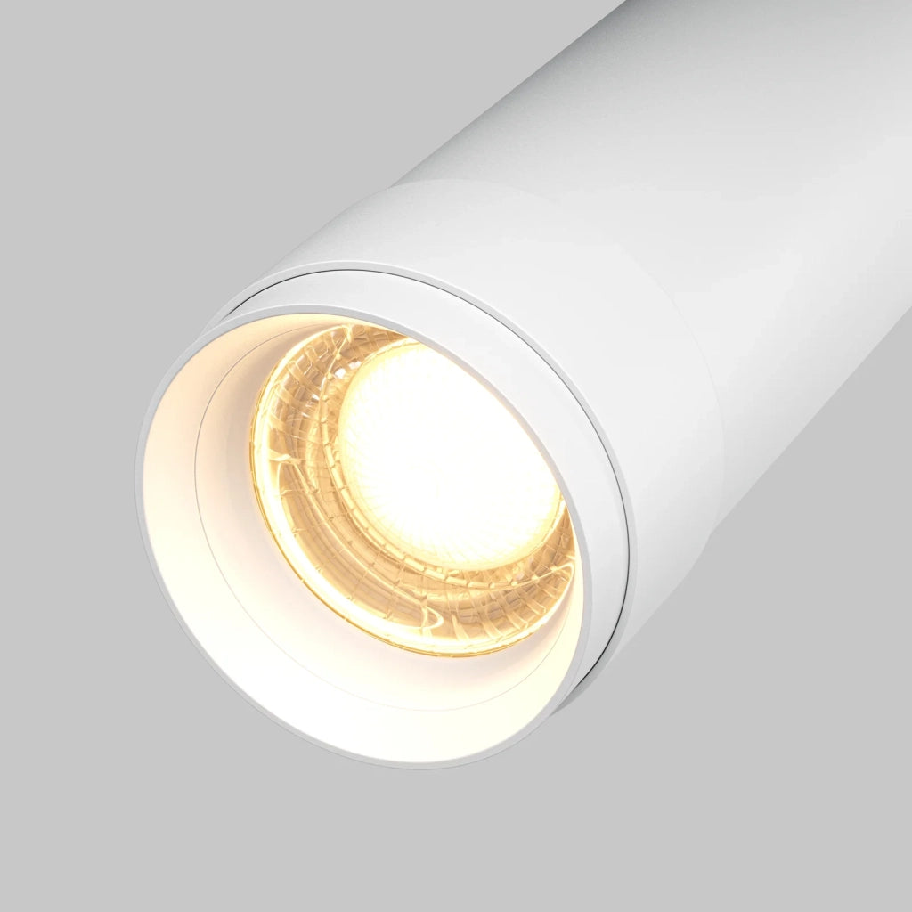 Maytoni Lampada da soffitto moderna Focus Zoom 1 luce LED integrato bianco alluminio
