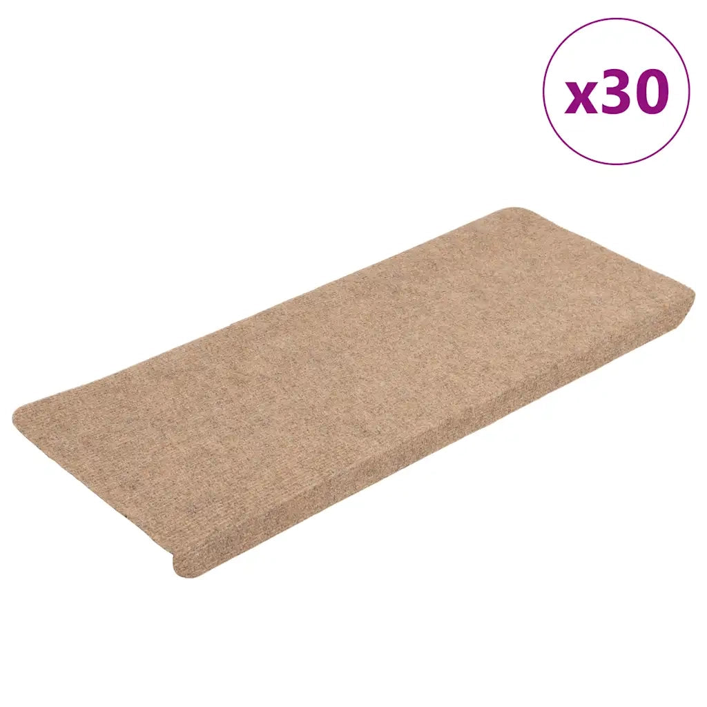 Tappetini Autoadesivi per Scale 30 pz Beige 65x24,5x3,5 cm 3365898