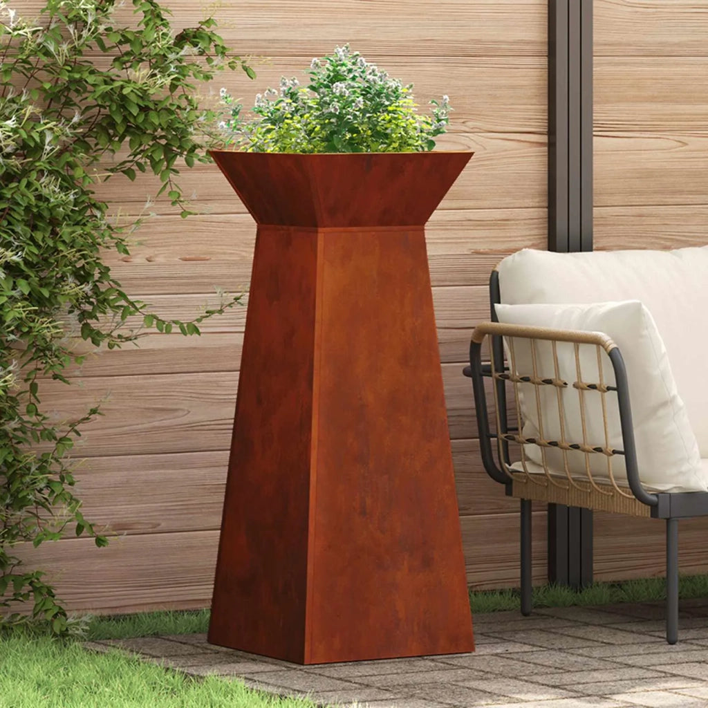 Vaso a Pilastro 2 pcs Argento 40 x 40 x 100 cm