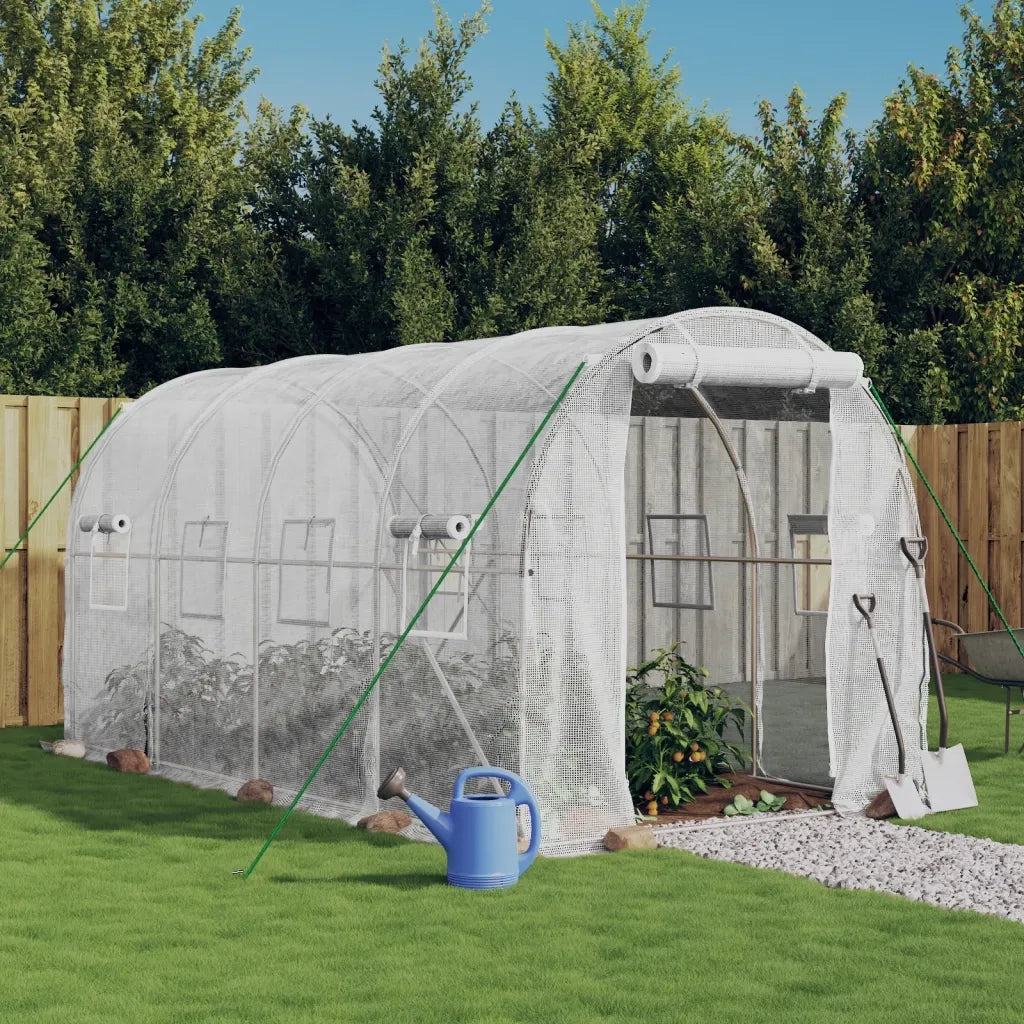 Serra con Telaio in Acciaio Bianco 8 m2 4x2x2 m CFW2013588