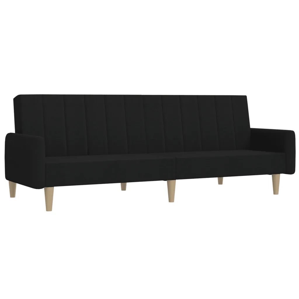 Divano letto | Sof¨¤ letto | Letto singolo a 2 Posti Nero in Tessuto