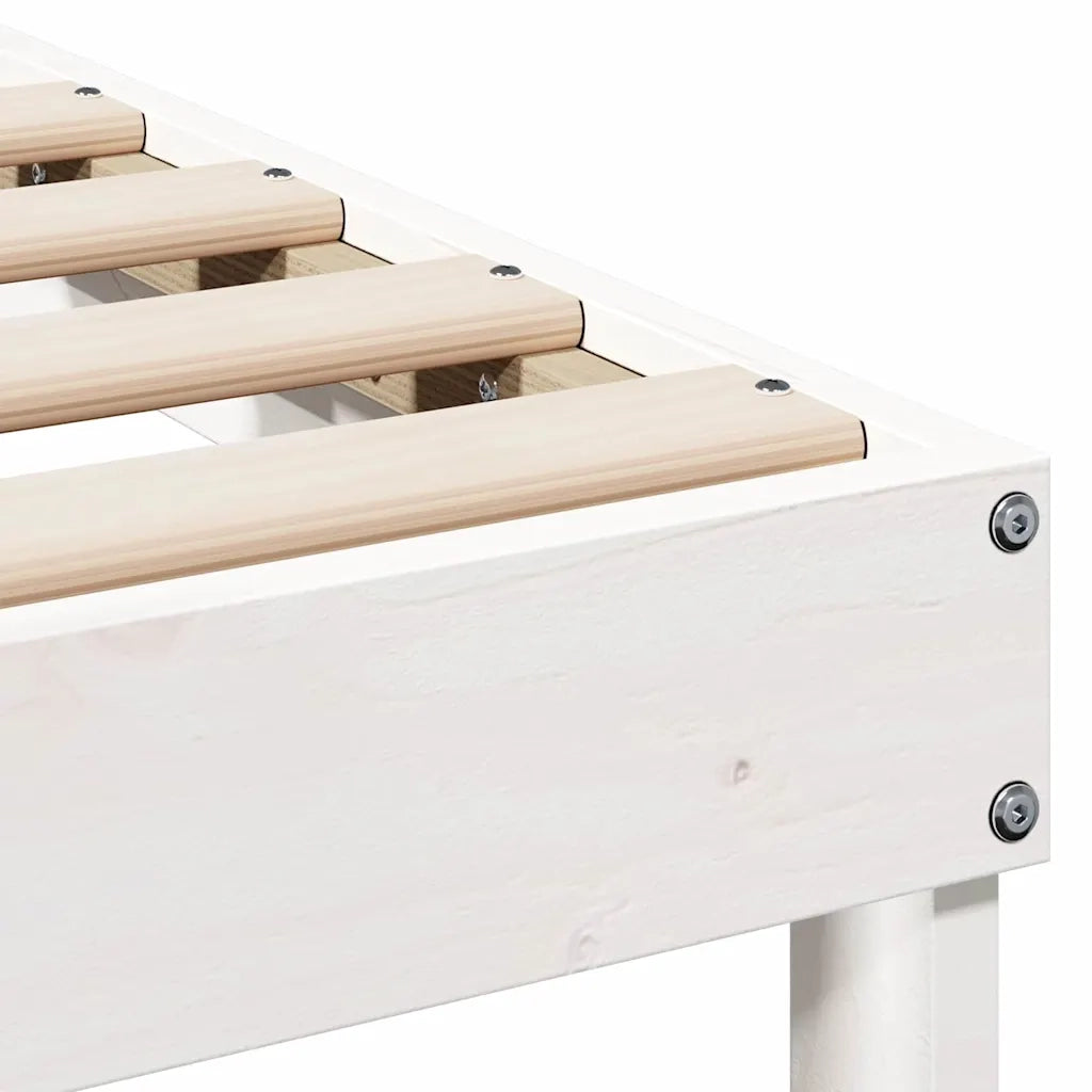 Struttura del letto-Giroletto-Rete del Letto Bianco 80 x 220 cm Pino massello 216088