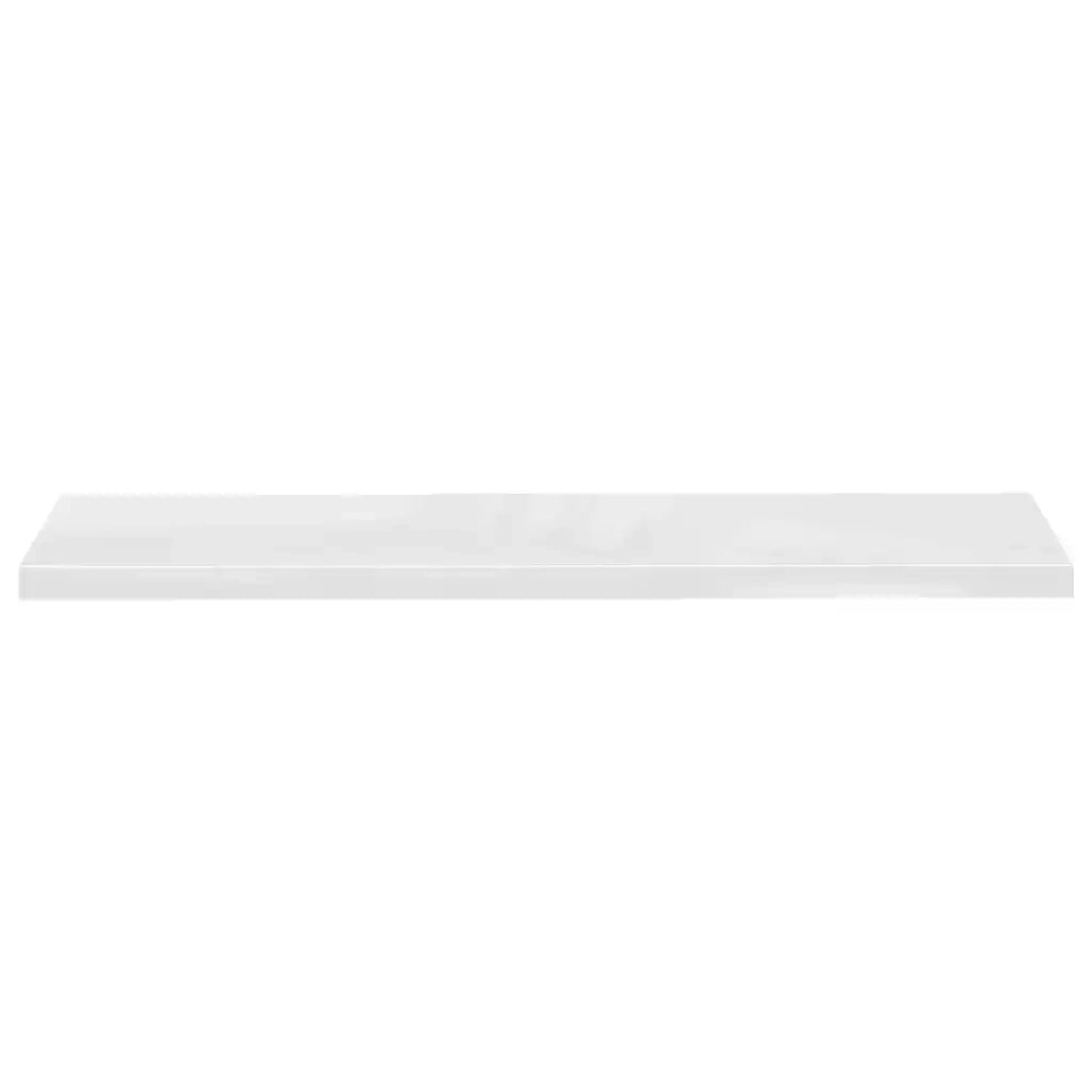 4 pz Scaffali a Parete | Ripiano a parete | Mensole a Parete Bianco Lucido 120x23,5x3,8 cm in MDF
