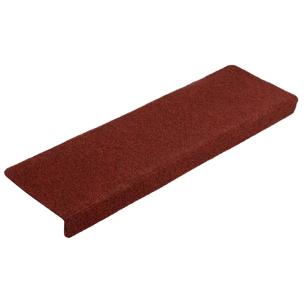 Tappetini per scale autoadesivi 10 pz | Gradini per Scale 65x21x4 cm Bordeaux Rosso Bordo rettangolare
