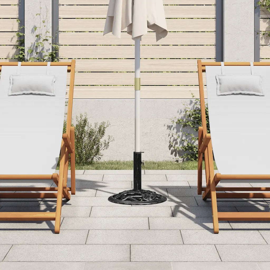 Base per ombrellone-Supporto per ombrellone Nera 40x40x32 cm in Ghisa