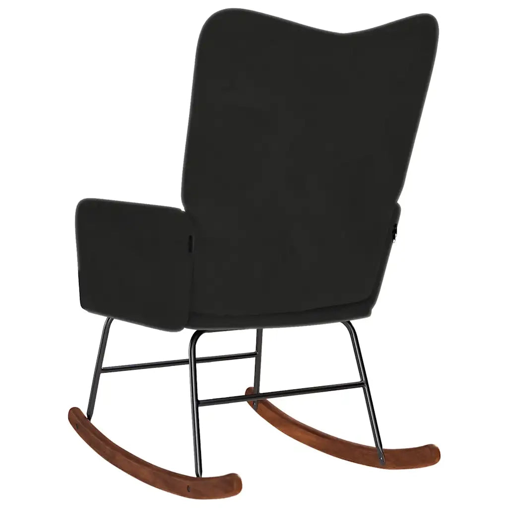 Sedia a Dondolo Nera in Velluto 4016838