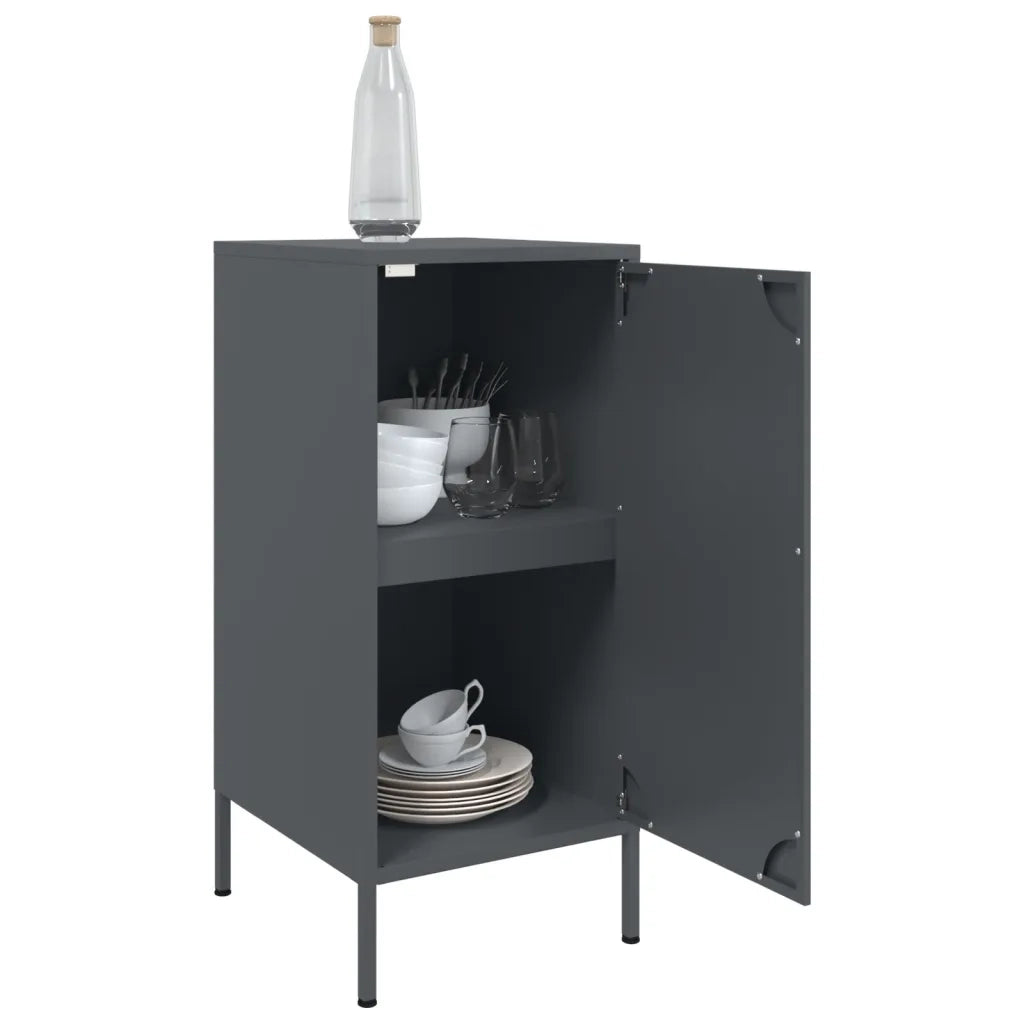 Credenze 2 pz | Madia | Buffet da pranzo | Armadio da pranzo Antracite 36x39x79 cm in Acciaio
