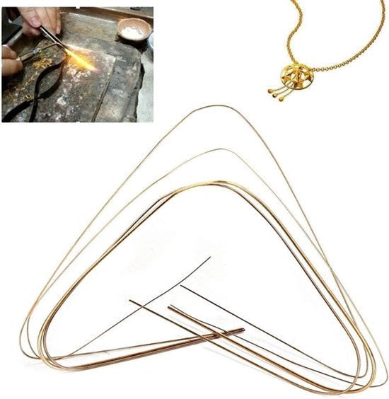 Kit di riparazione per gioielli - saldatura - metallo - filo - creazione - alluminio - adatto a zaffiri Set di creazione di gioielli robusti con fusione di alluminio e flux zaffiro 3 pezzi 0,8mm 1,2mm 1,6mm 1,8mm.