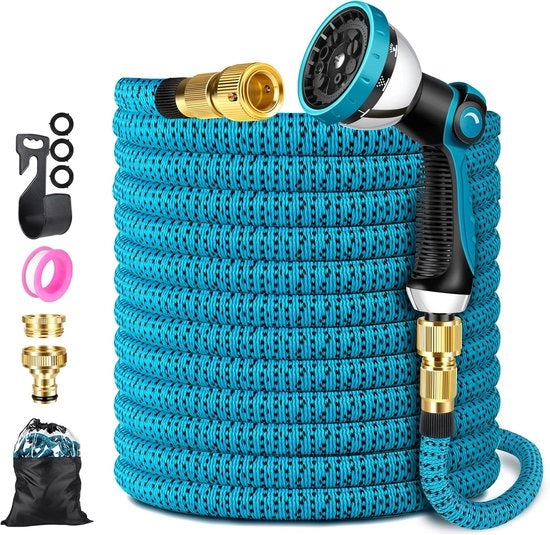 Serpentino estensibile 15m - qualità duratura - con bocchetta di getto