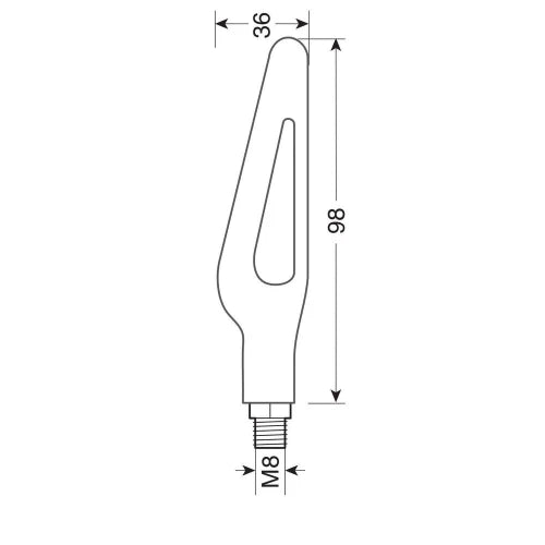 Glory SQ, indicatori di direzione a led sequenziale - 12V LED