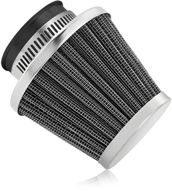 Filtro dell'aria doppio strato in acciaio - universale per motocicletta/scooter - alta portata d'aria - lavabile e riutilizzabile - 42 mm - filtro dell'aria per motocicletta