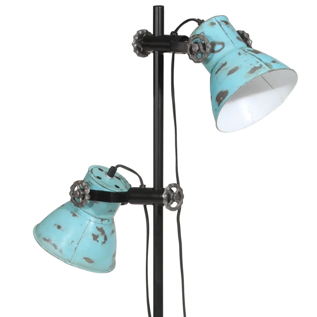 Lampada da Terra 25 W Blu Anticato 25x25x90/140 cm E27 371846