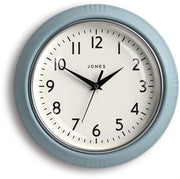 Orologio da Cucina in Stile Retro | 25 cm | Blu Pastello | Ideale per la Cucina, Salotto, Ufficio o Camera da Letto | Numeri Facili da Leggere