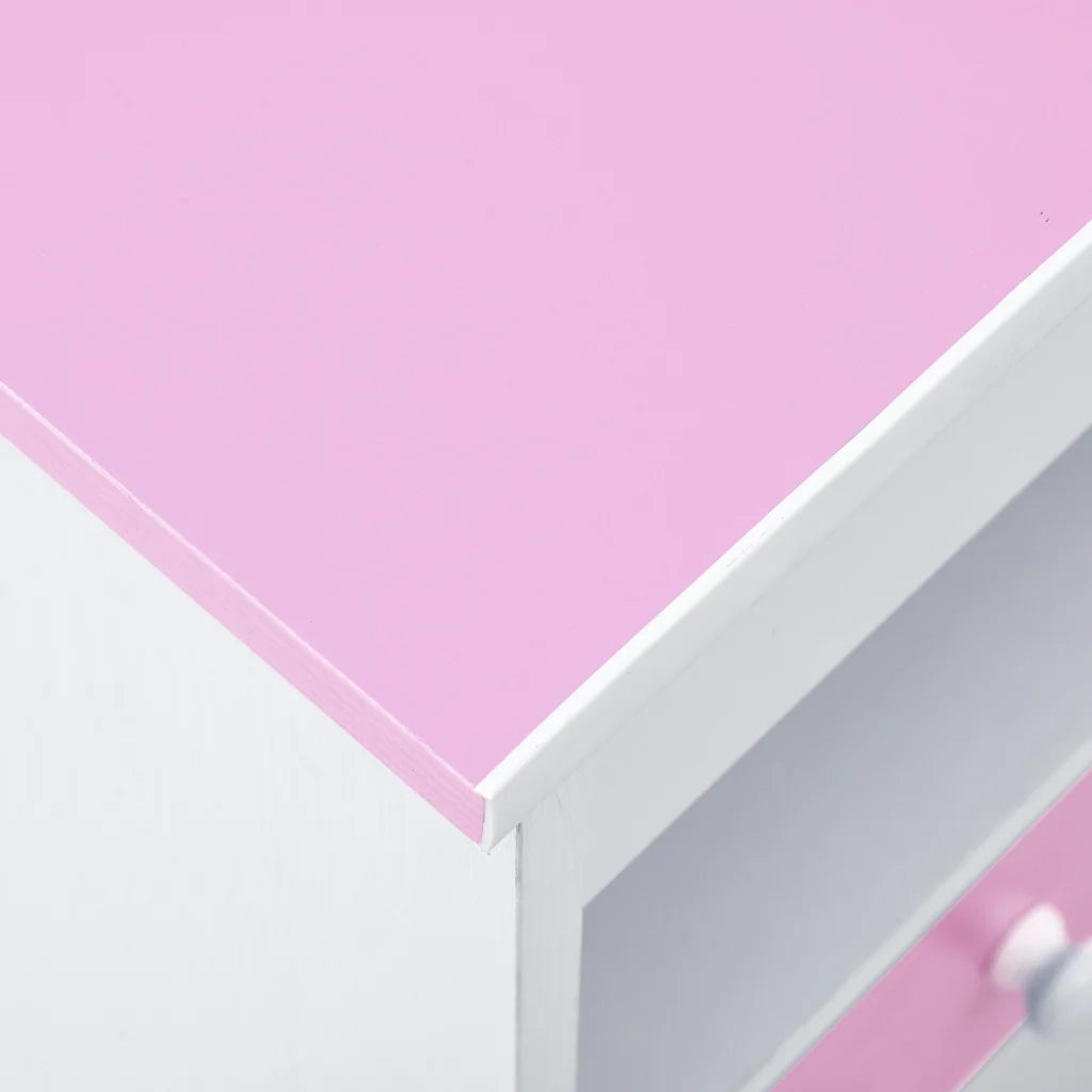 Scrivania da Disegno per Bambini Inclinabile Rosa e Bianca 287447