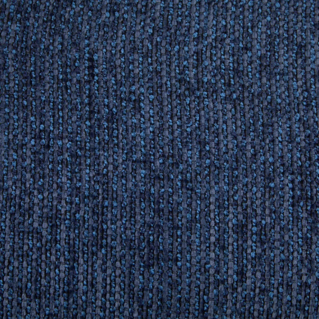 Divano modulare 2 posti curvo in ciniglia blu con 3 cuscini; confezione compressa