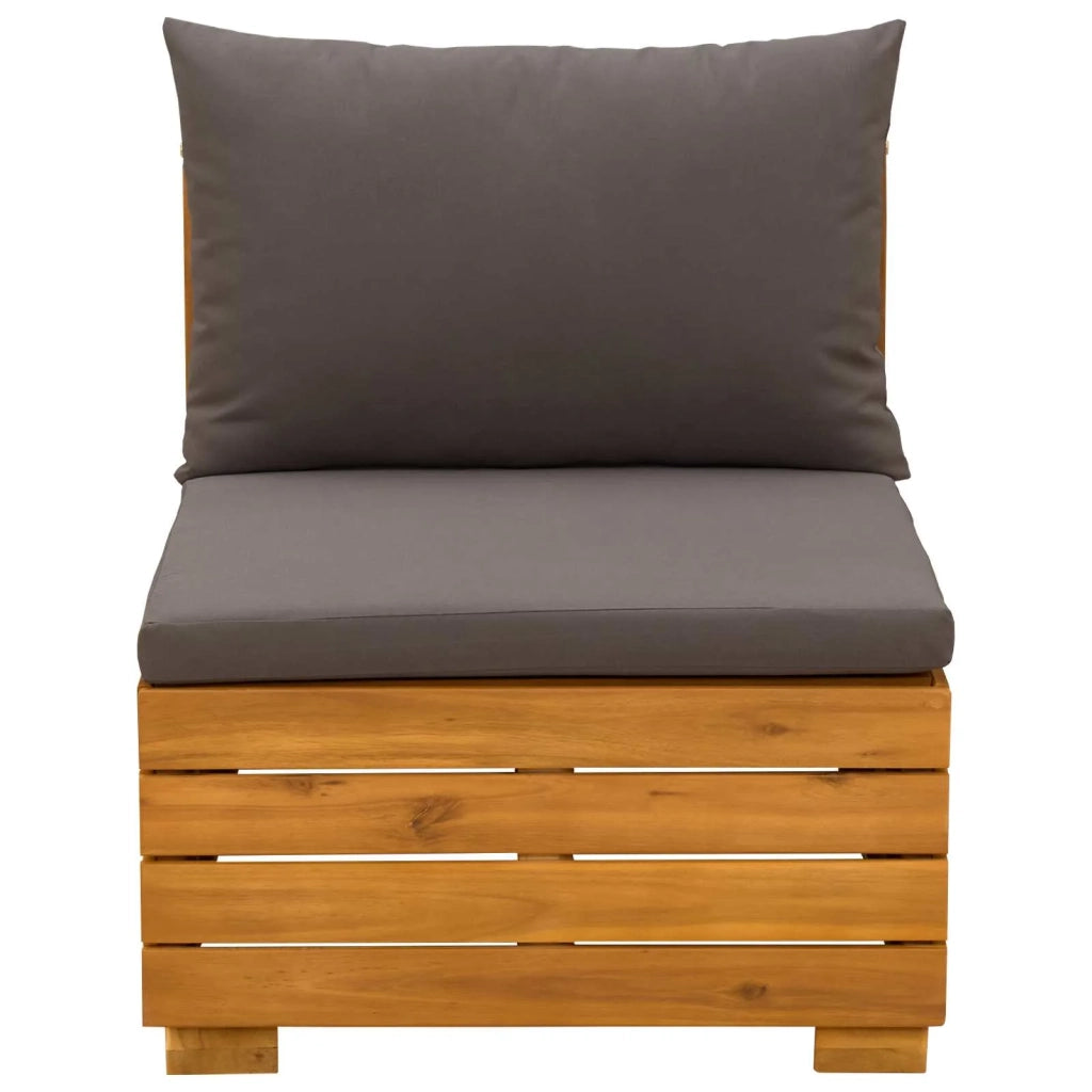 Set Lounge da Giardino | Set Salotto da Giardino 2 Pezzo Marrone Legno di Acacia Massello
