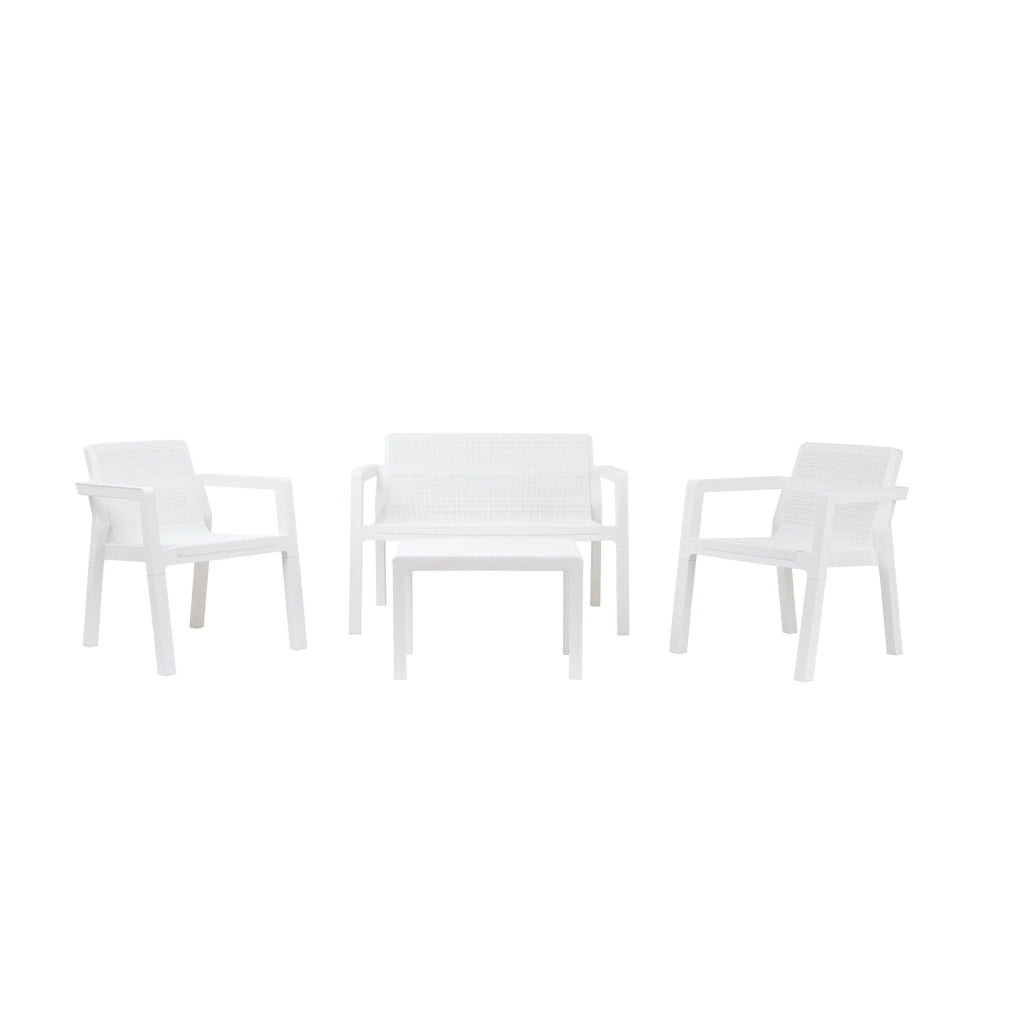 Toomax SET SALOTTO RIVIERA BIANCO LATTE CON DIVANO