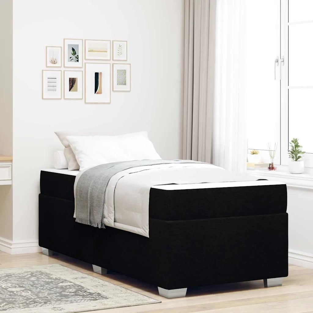 Struttura del letto con materasso Nero 80 x 200 cm Tessuto 3399147