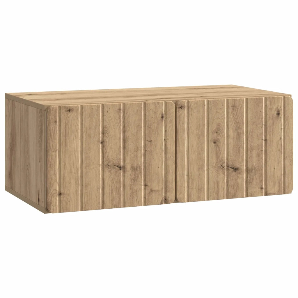 Mobile TV da Muro | Armadietto TV | Mobile Porta TV Rovere Artigianale 78,5 x 41 x 30 cm