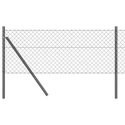 Palo della recinzione | Pannello per recinzione Grigio 25 x 0,4 m (rete 40 x 40 mm)