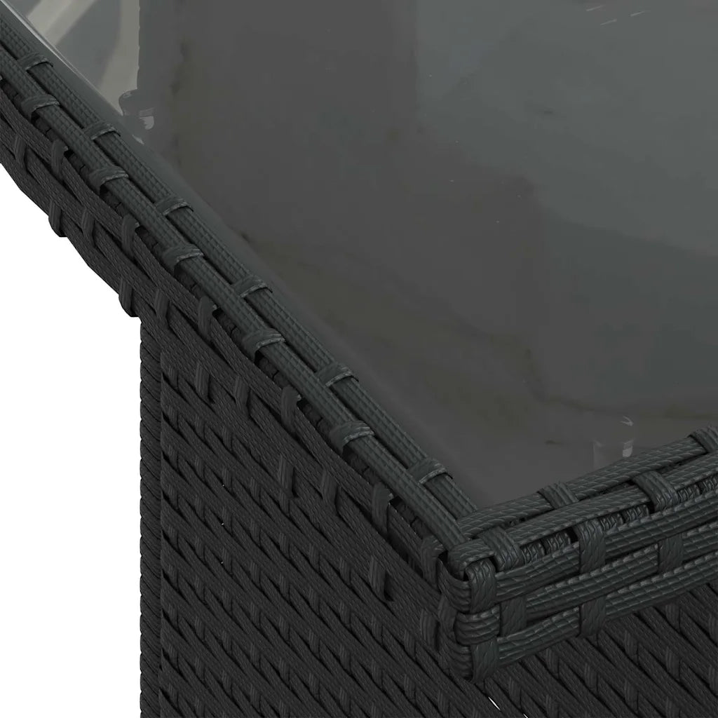 Set Divani da Giardino con Cuscini 7pz Nero Polyrattan 3269015