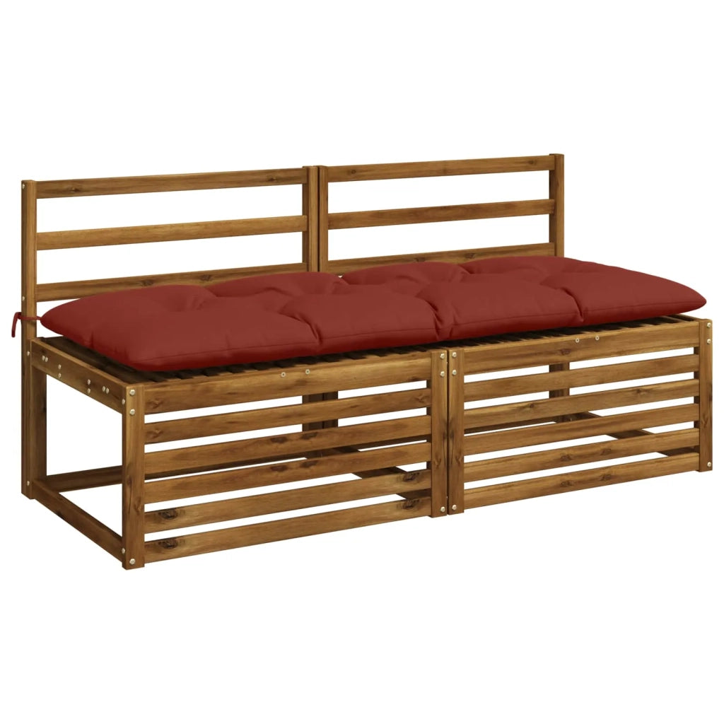Cuscini per Panchina VIANEN 2 pz 100% Poliestere Rosso 952839