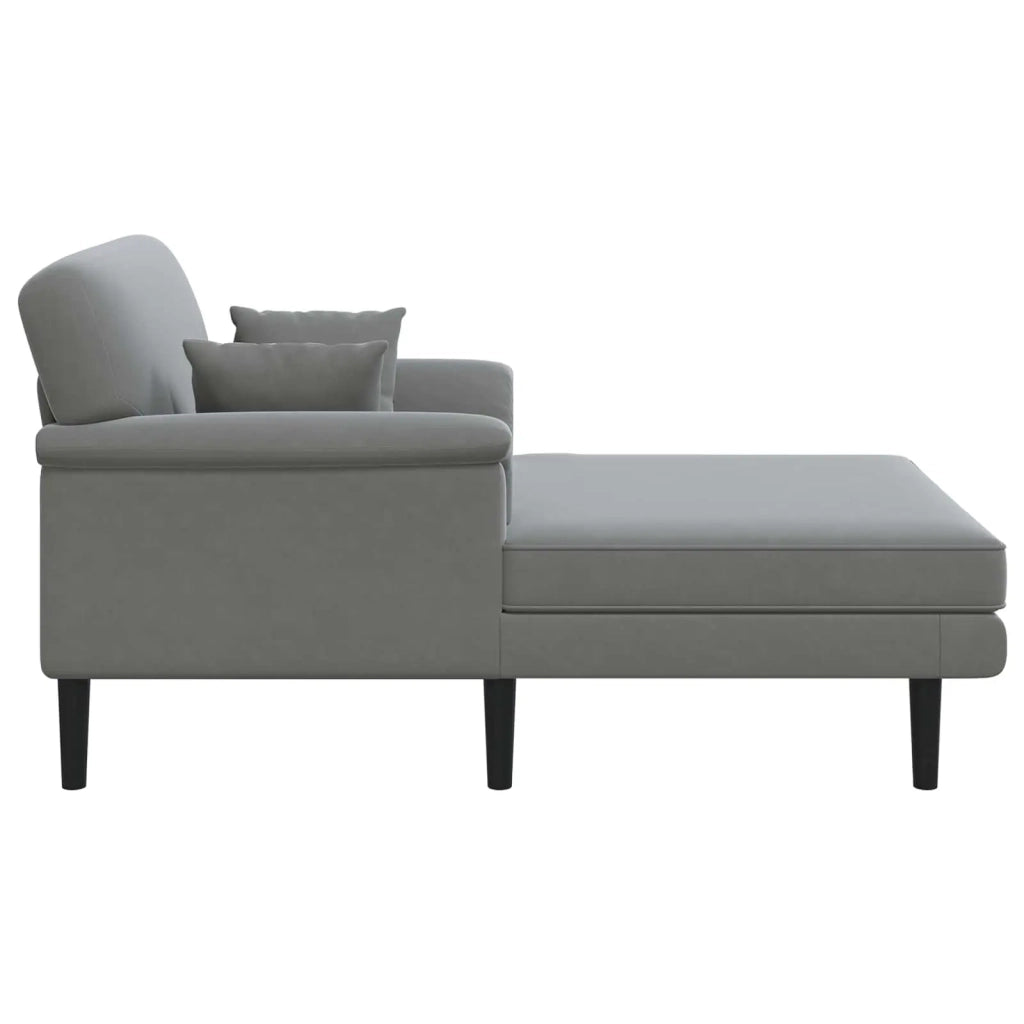 Chaise longue Grigio Scuro Velluto 42048041