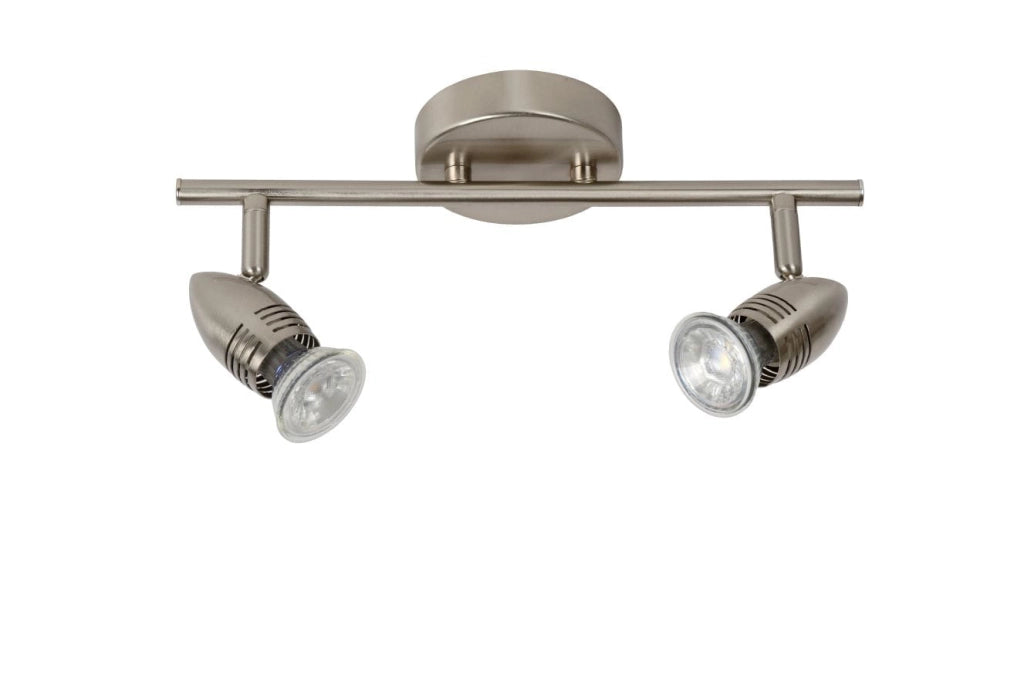 Faretto soffitto Lucide Caro 2 luci GU10 5W 2700K cromo