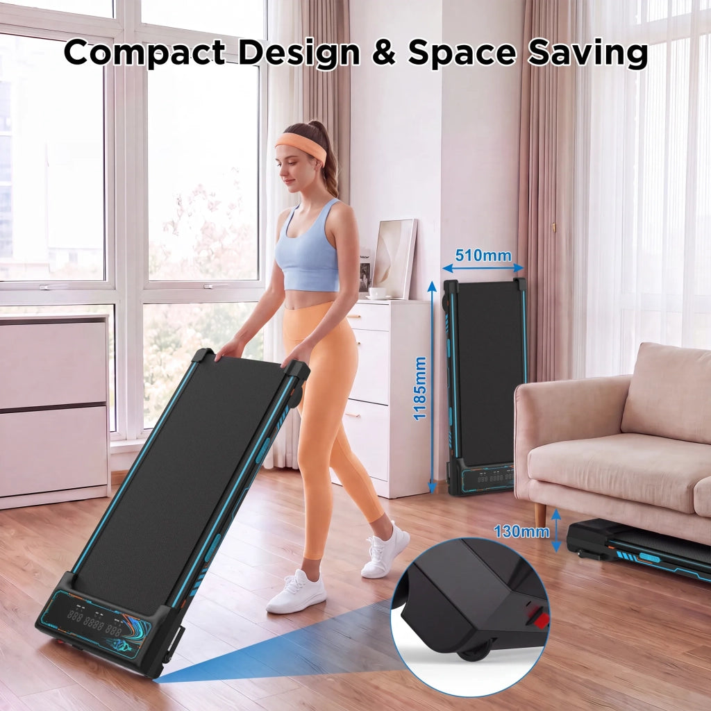 Tapis Roulant da Passeggio per Casa e Ufficio, Pieghevole con Inclinazione Automatica 15%, Motore Silenzioso, Portata 150 kg, Telecomando