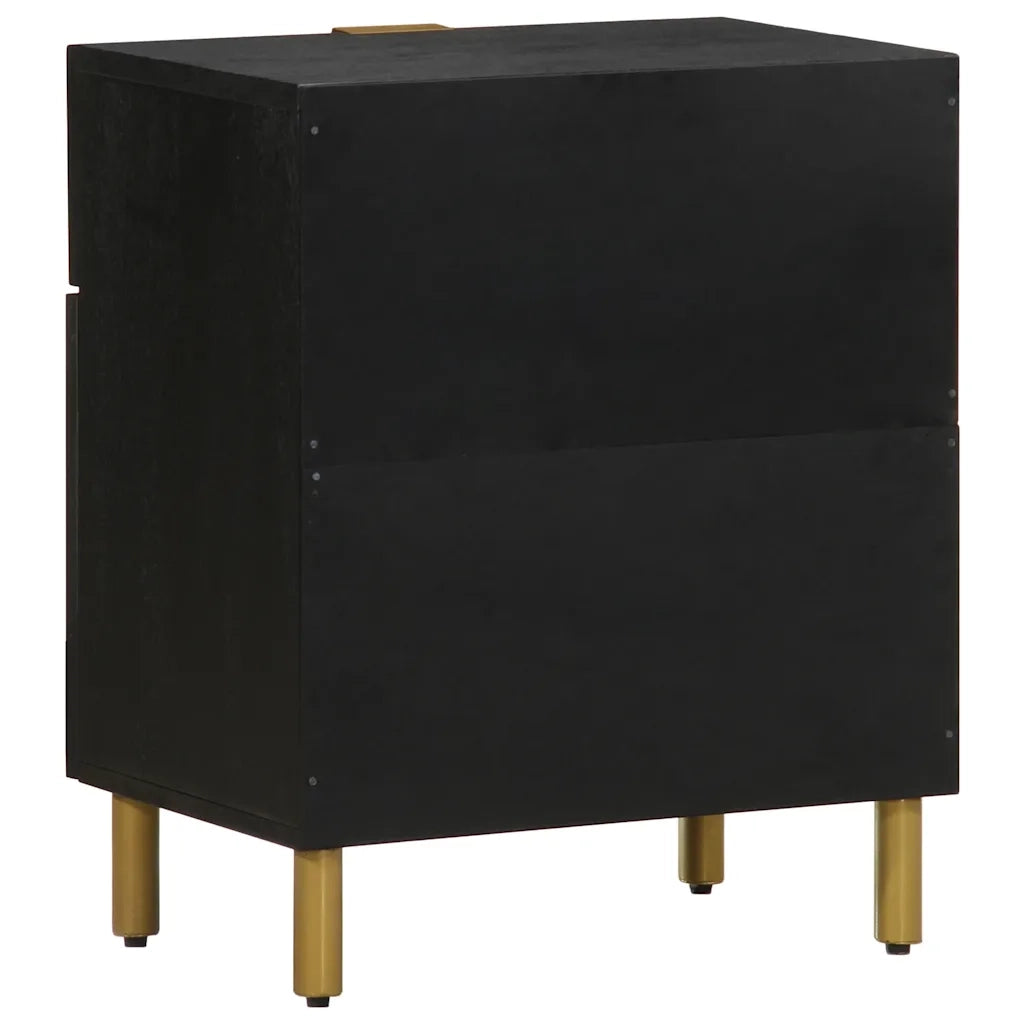 Comodino-Tavolino da notte Nero 50x33x60 cm in Legno Multistrato 604567