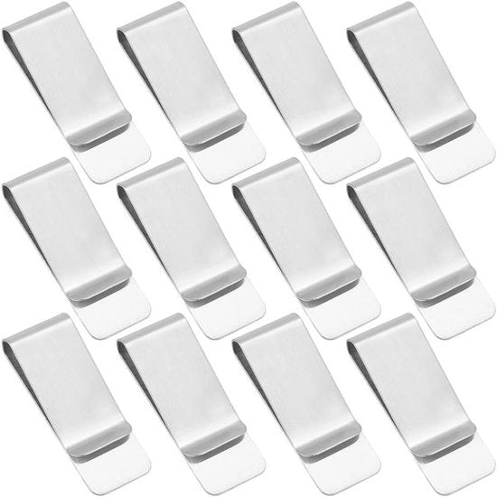 Clip per carte di credito e banconote in acciaio inox design sottile - Organizzatore per piccoli oggetti in ufficio e scrivania