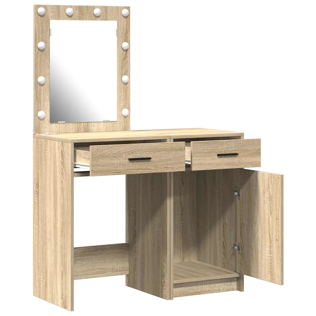 Tavolo da Trucco con cassetto 2 pcs Marrone 50 x 41 x 135 cm 3334238