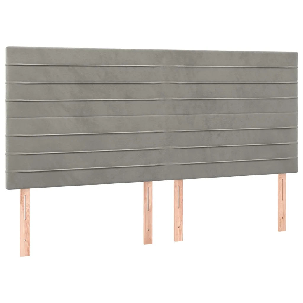 Giroletto senza Materasso Grigio Chiaro 140x200 cm Velluto 3125818