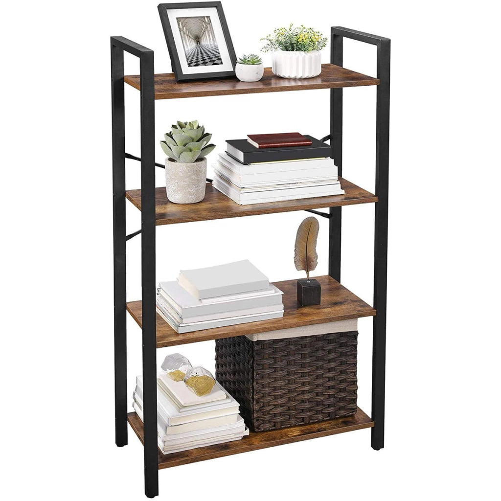 Libreria industriale a 4 ripiani in stile rustico LLS60BX