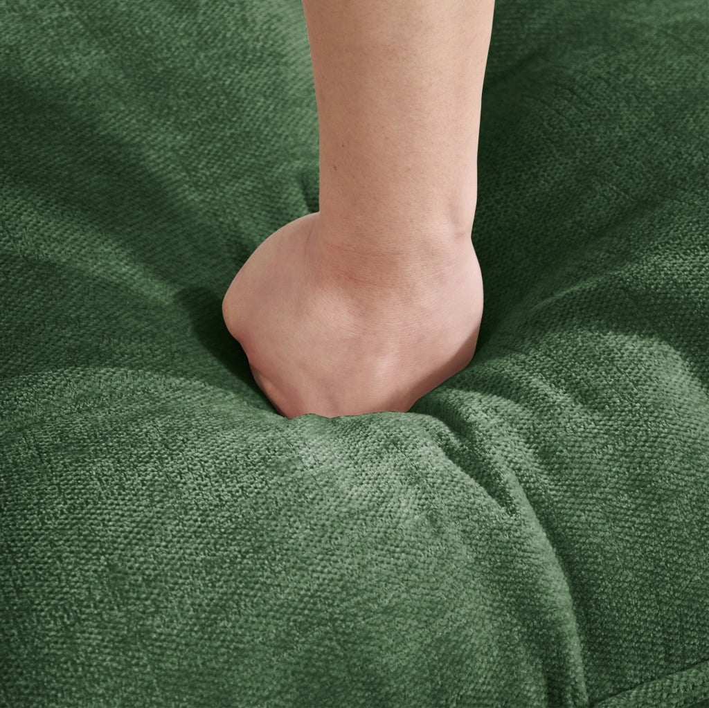 DIVANO Modulare con Pouf in Poliestere Verde