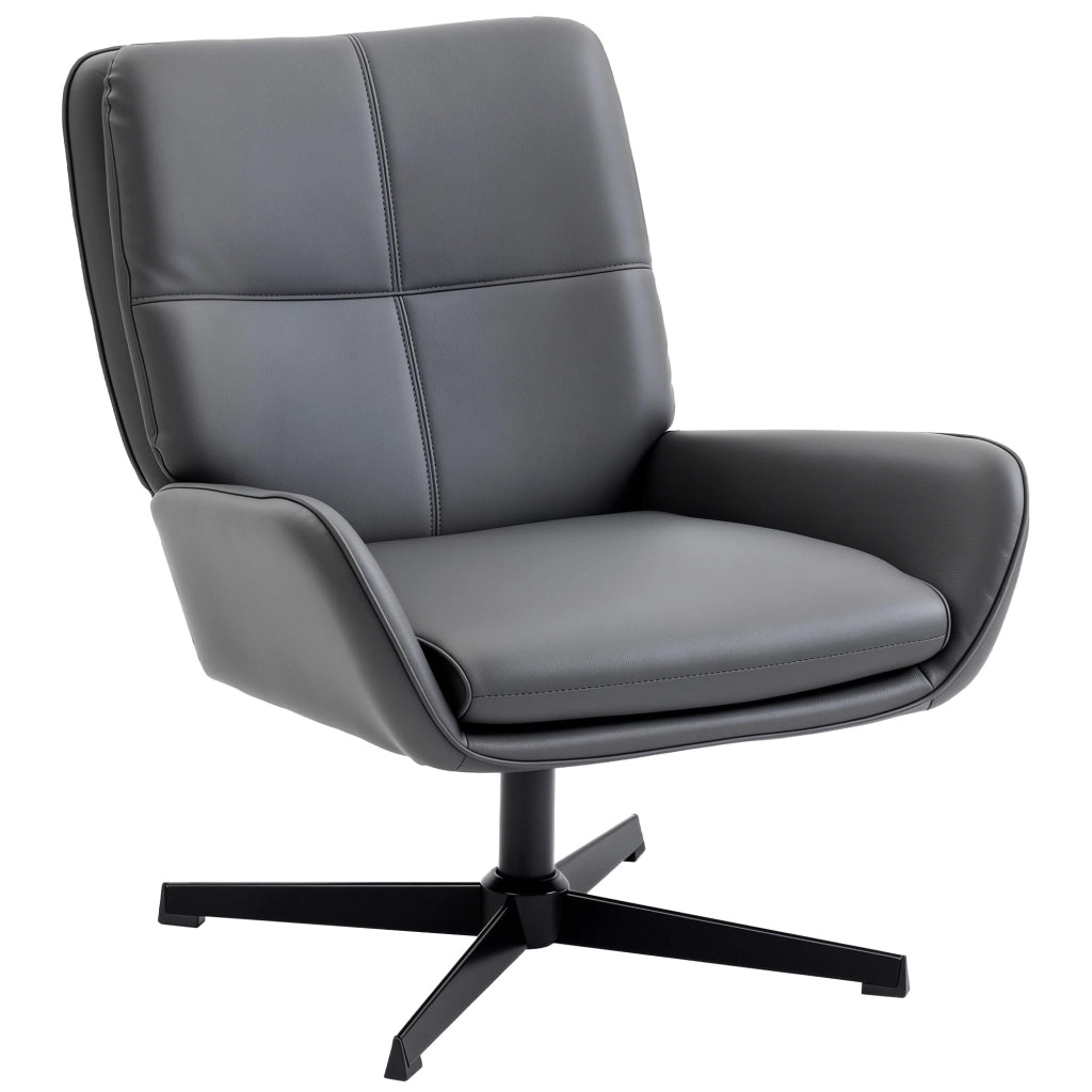 Poltrona Relax Massaggiante in Similpelle Grigio ¨C Zephmum ¨C 80x100x110
