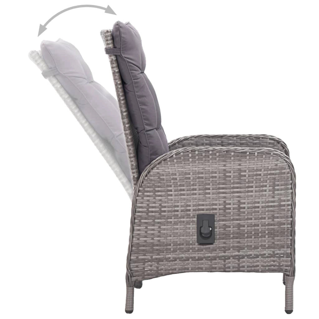 Set da pranzo da giardino per esterni da 9 pezzi mobili grigi 02_0014090