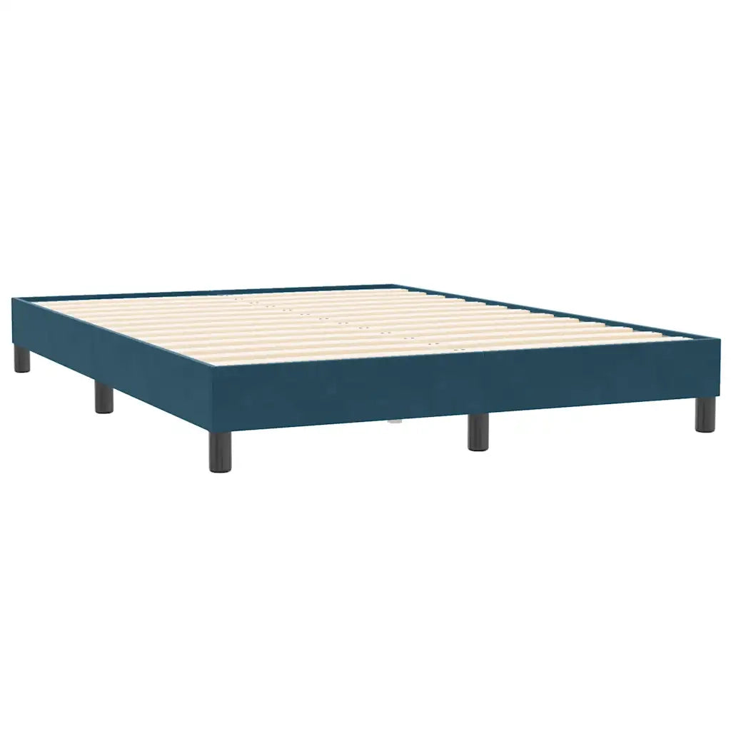 Giroletto a Molle senza Materasso-Struttura Letto Blu Scuro 140x210 cm Velluto