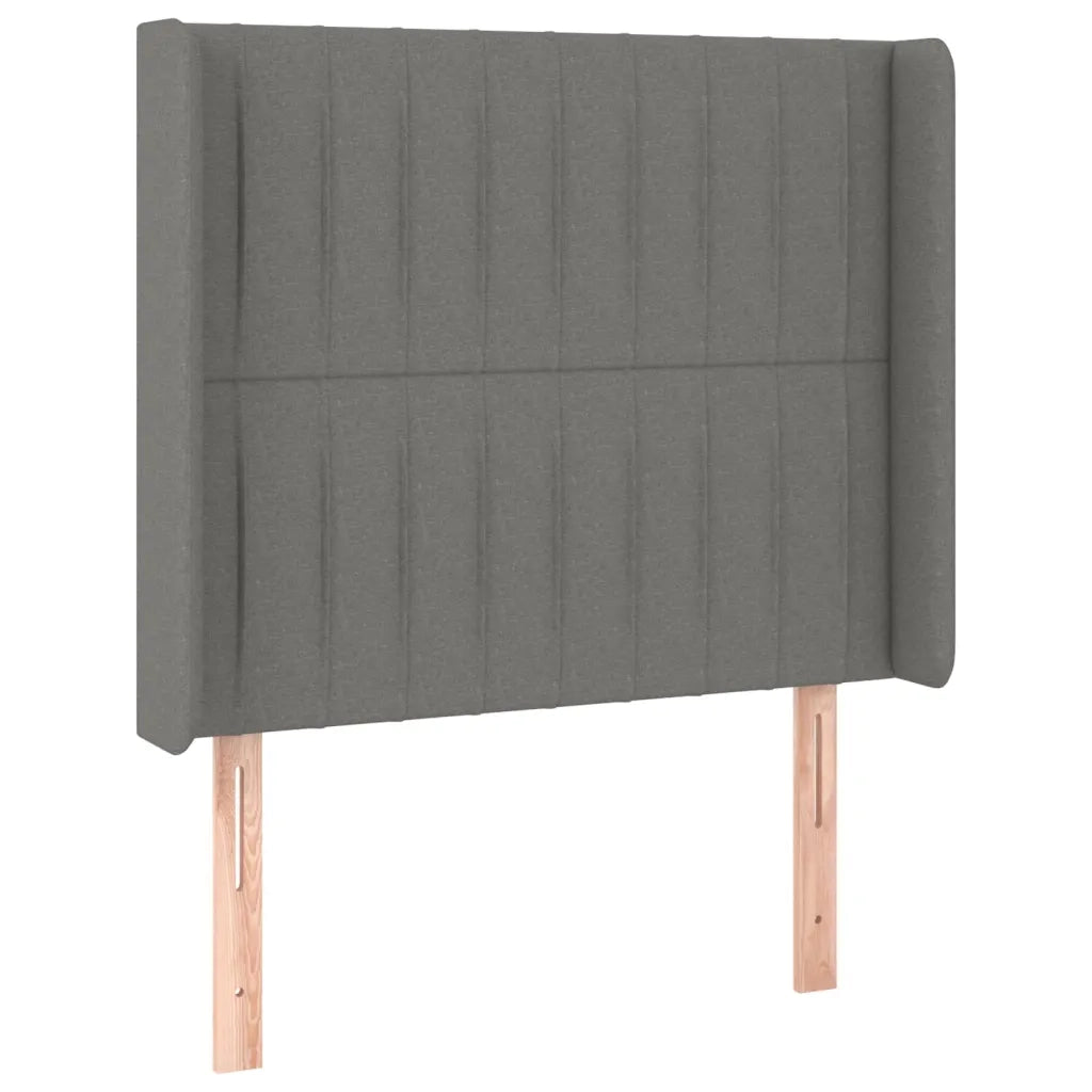 Letto a Molle Materasso e LED Grigio Scuro 100x200cm in Tessuto 3138454