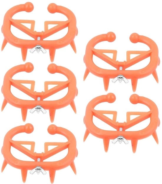 Accessori per vitello con corna in plastica arancione - 5 pezzi