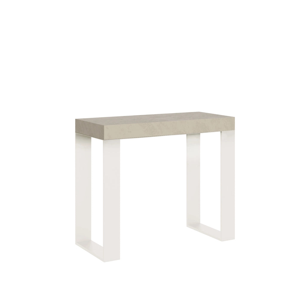 Consolle allungabile 90x40/196 cm Tekno Small Cashmere telaio Bianco