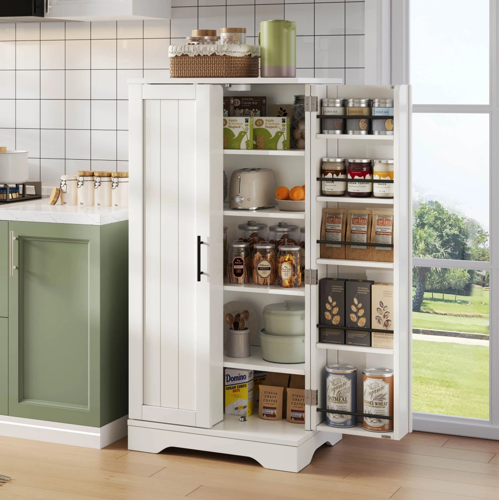 Mobile contenitore alto in MDF bianco con luce LED a sensore