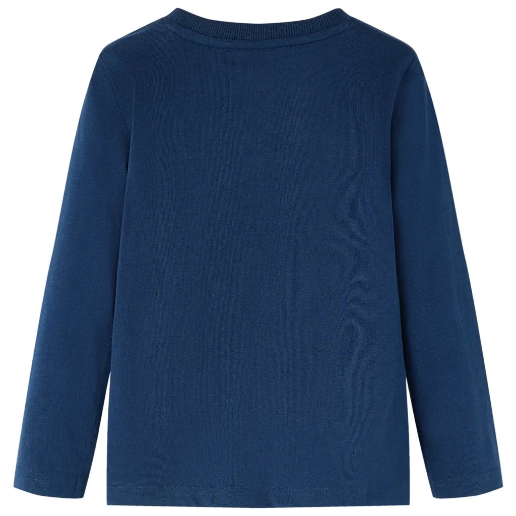 Maglietta per Bambini Maniche Lunghe Blu Marino 104