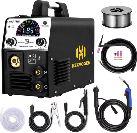 Laser Multifunzione 5 in 1 - 5 in 1 Lasmachine - Lasmachine a Gas Mix e Non-Gas MIG/TIG/ARC/MMA/MAG - Lasmachine a Funzione Multifunzionale - Nero - Kit 3